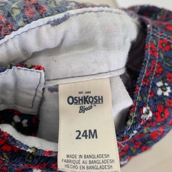 Oshkosh floral corduroy overalls - Picture 3 of 3